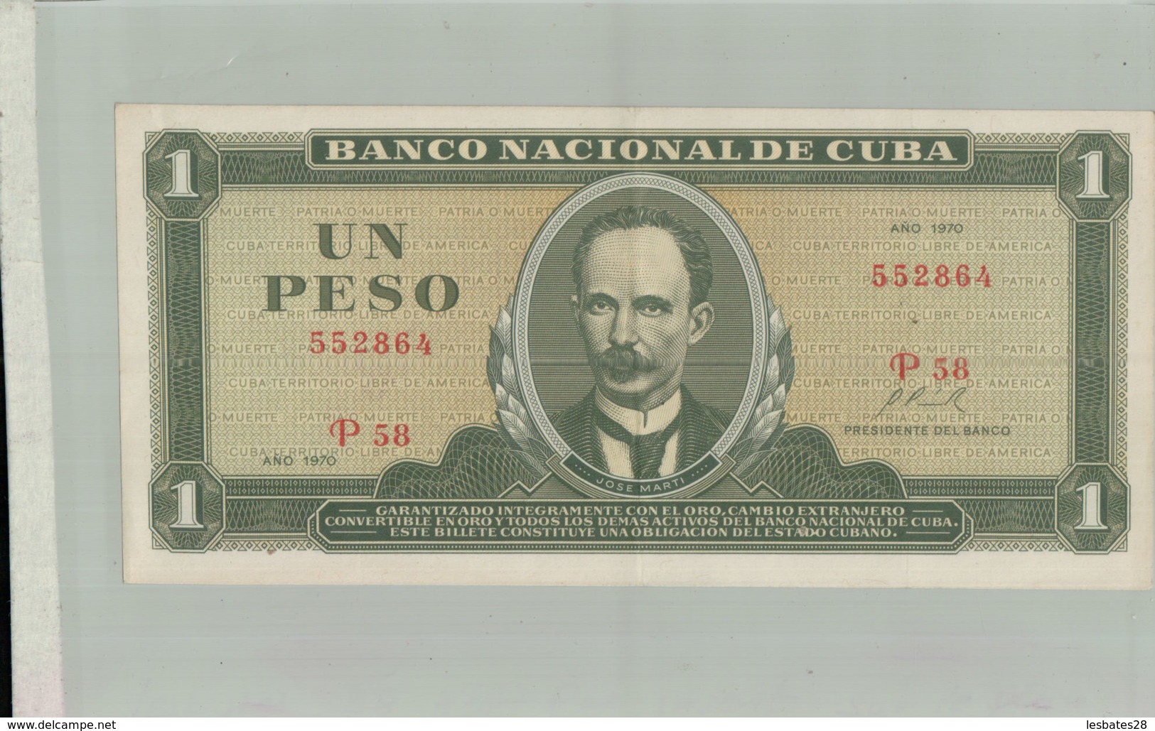 Billet De Banque   Banco Nacional De Cuba 1 Peso 1970   Sept 2019  Alb Bil - Cuba