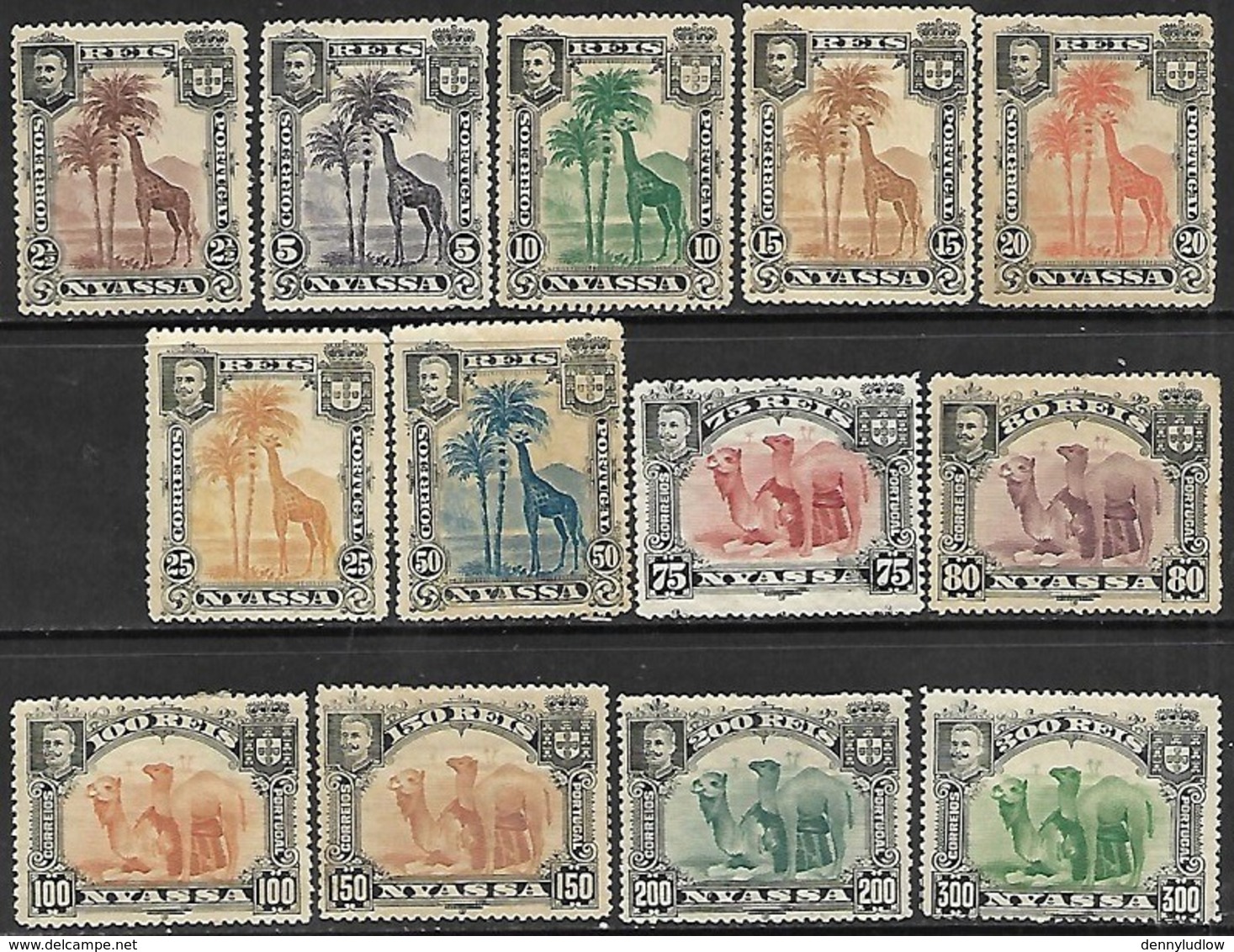 Nyassa  1901   Sc#26-38  13 Diff To The 300r  MH  2016 Scott Value $22.35 - Nyassa