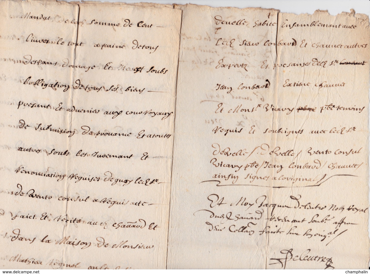 Document Du 6 Avril 1641 - M. Deleutre à Châteaurenard (13) - Parchemin - Manuscrit - Manuscripts