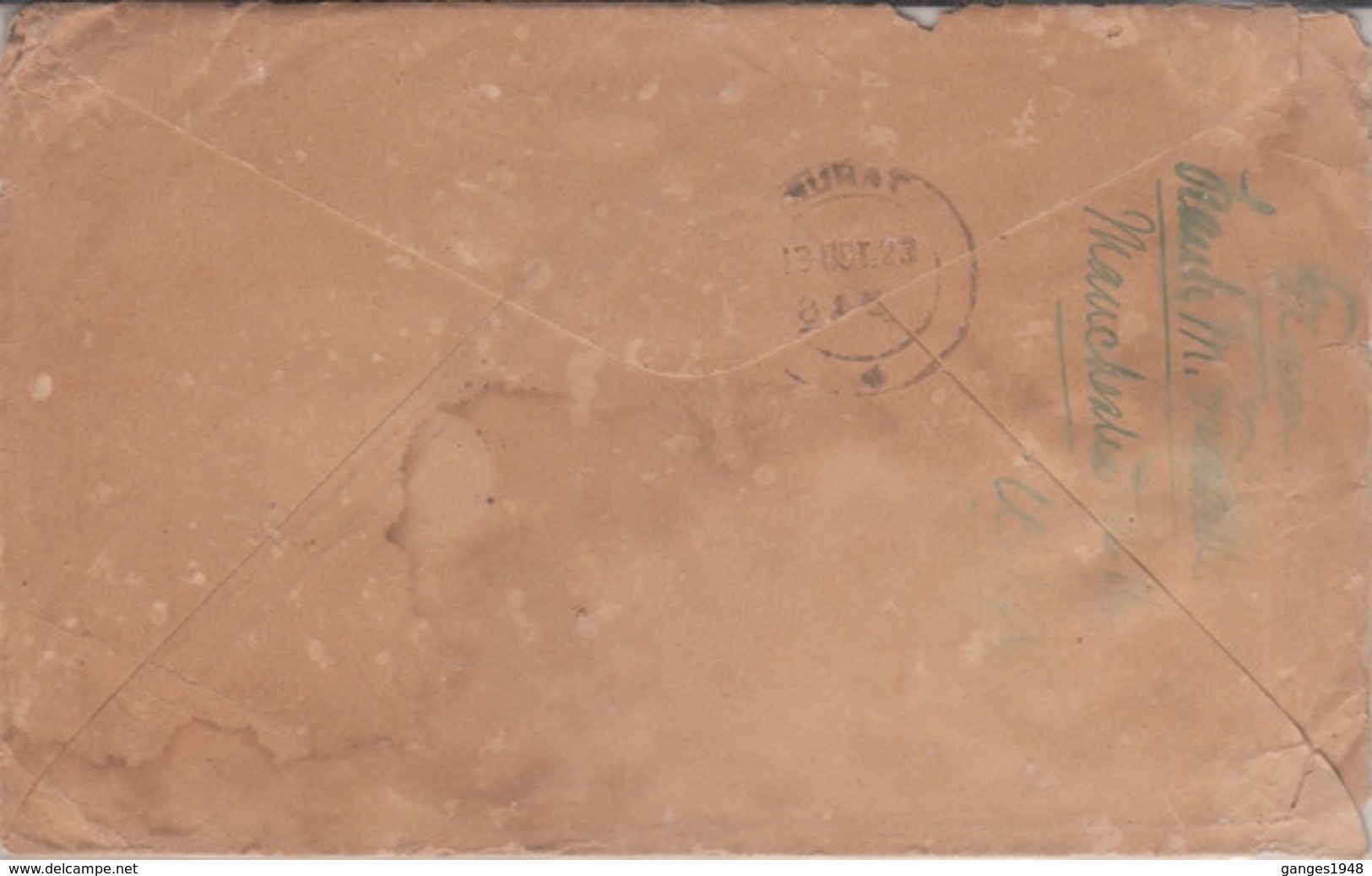 United States 1910  Multifranked  Cover Posted  To  India #  22361 D  Indien Inde - Covers & Documents