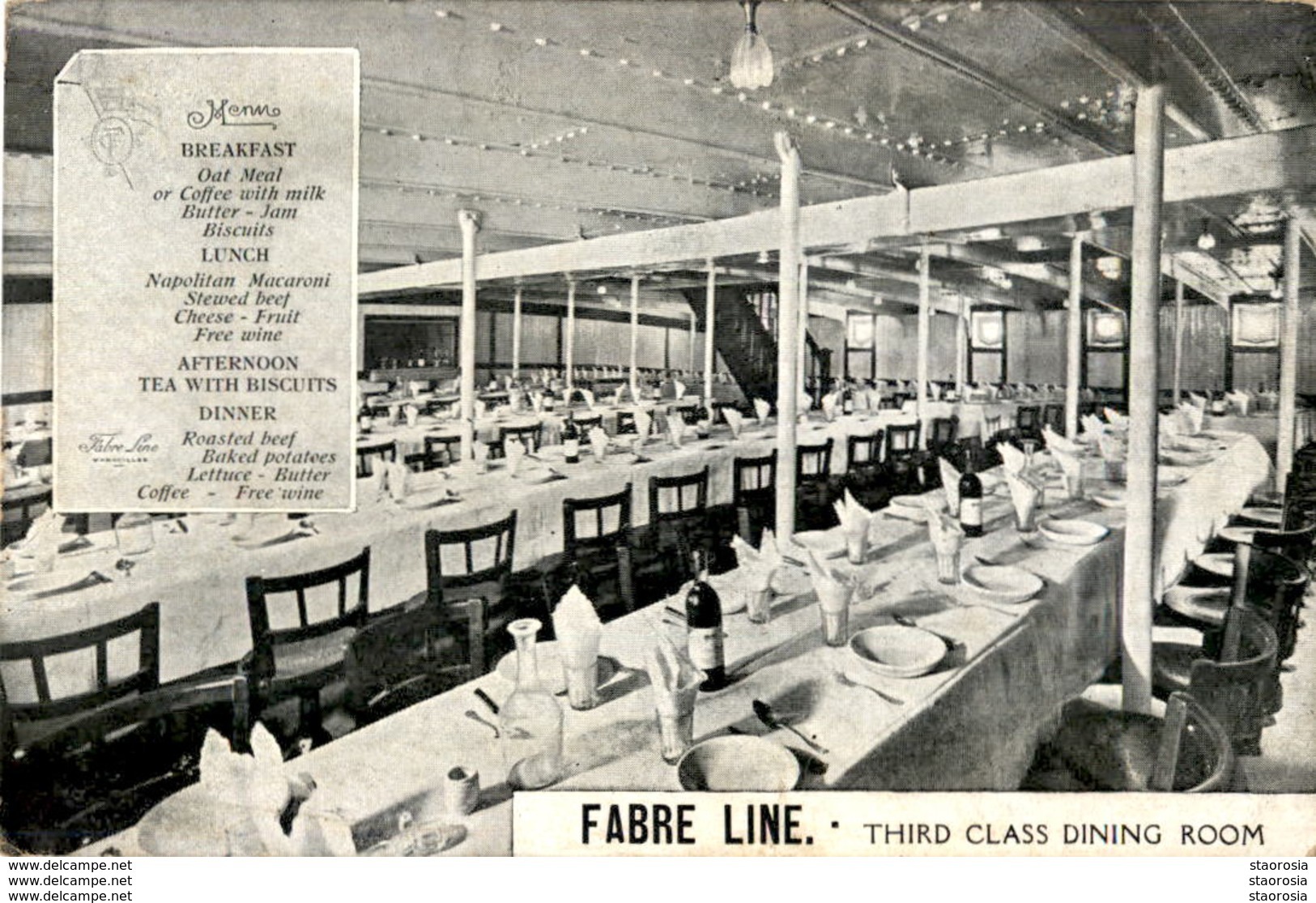 FABRE LINE  Thierd Class Dining Room ................ - Piroscafi