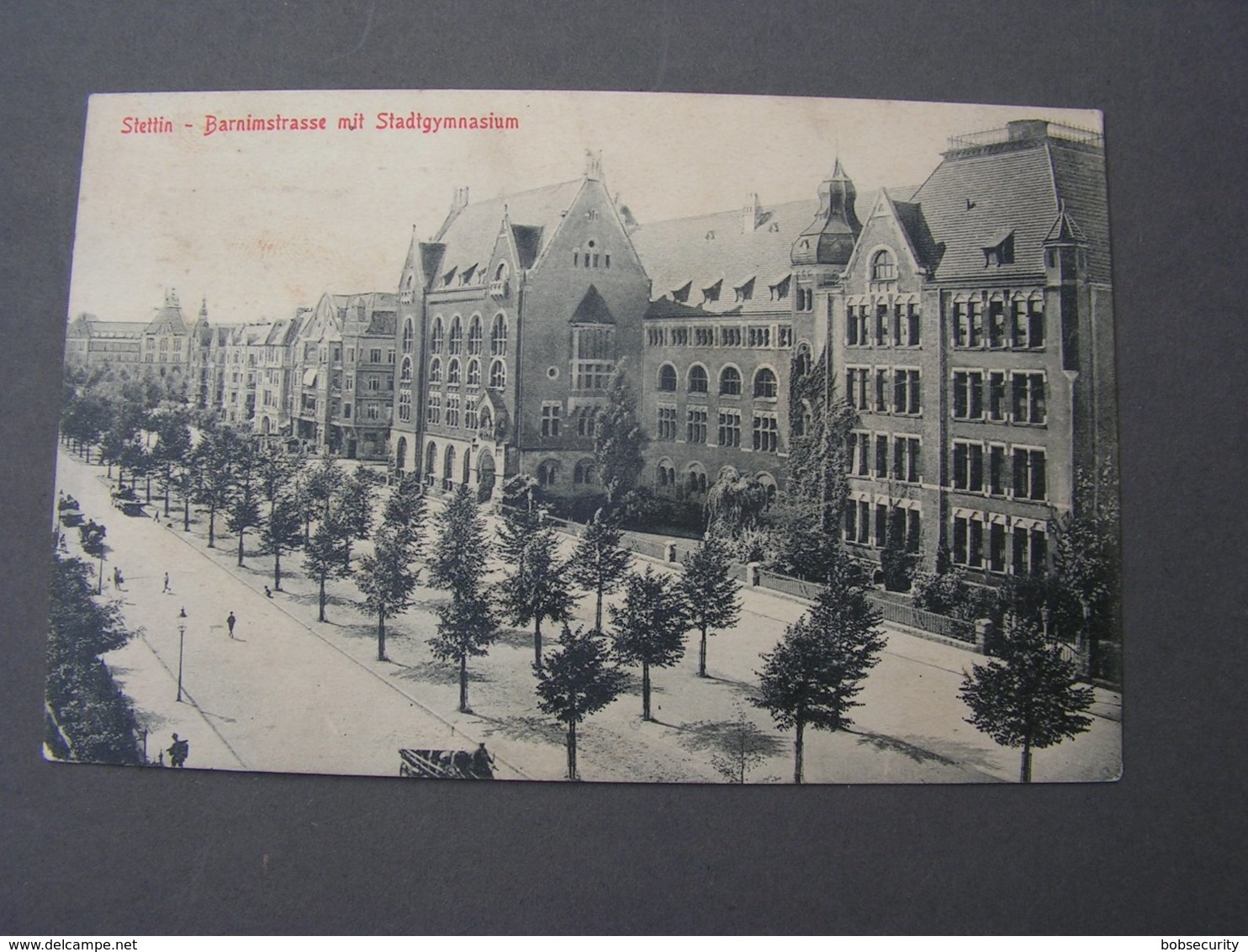 Stettin Gymnasiuem Barnistrasse 1916 Feldpost - Polen