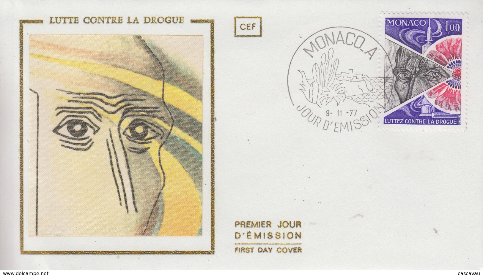 Enveloppe   FDC   1er   Jour   MONACO   Lutte  Contre  La  DROGUE   1977 - Drugs