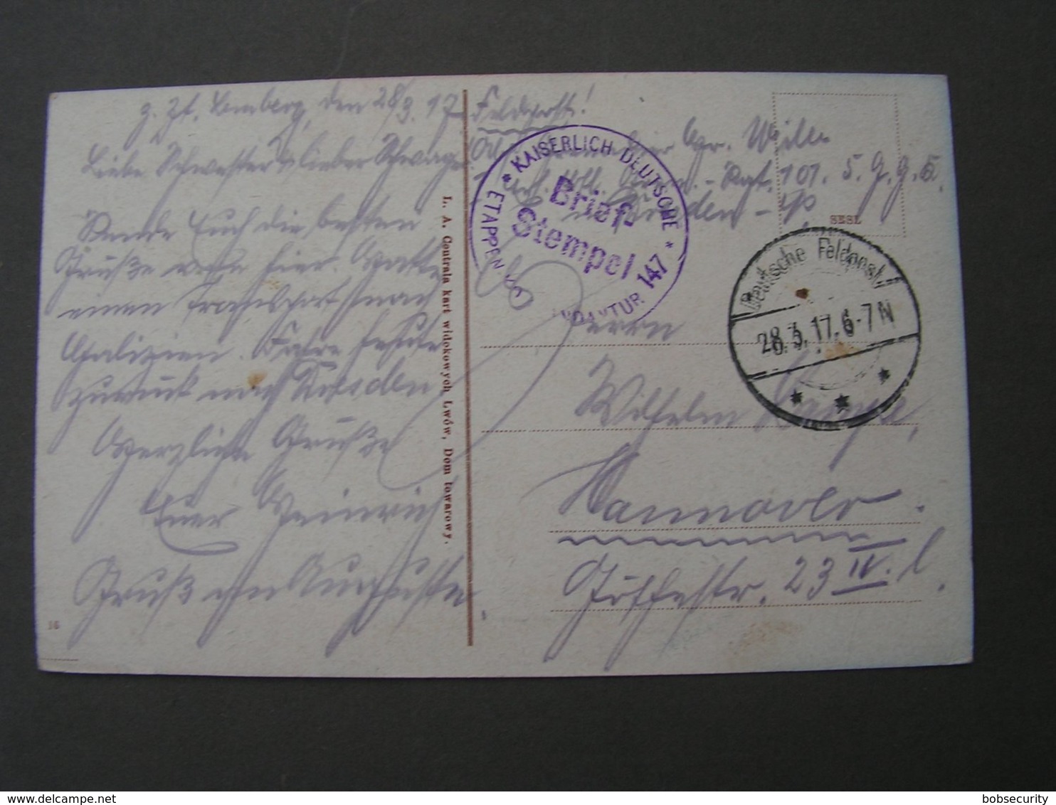 Lwow , Lemberg Feldpost 1917 - Ukraine