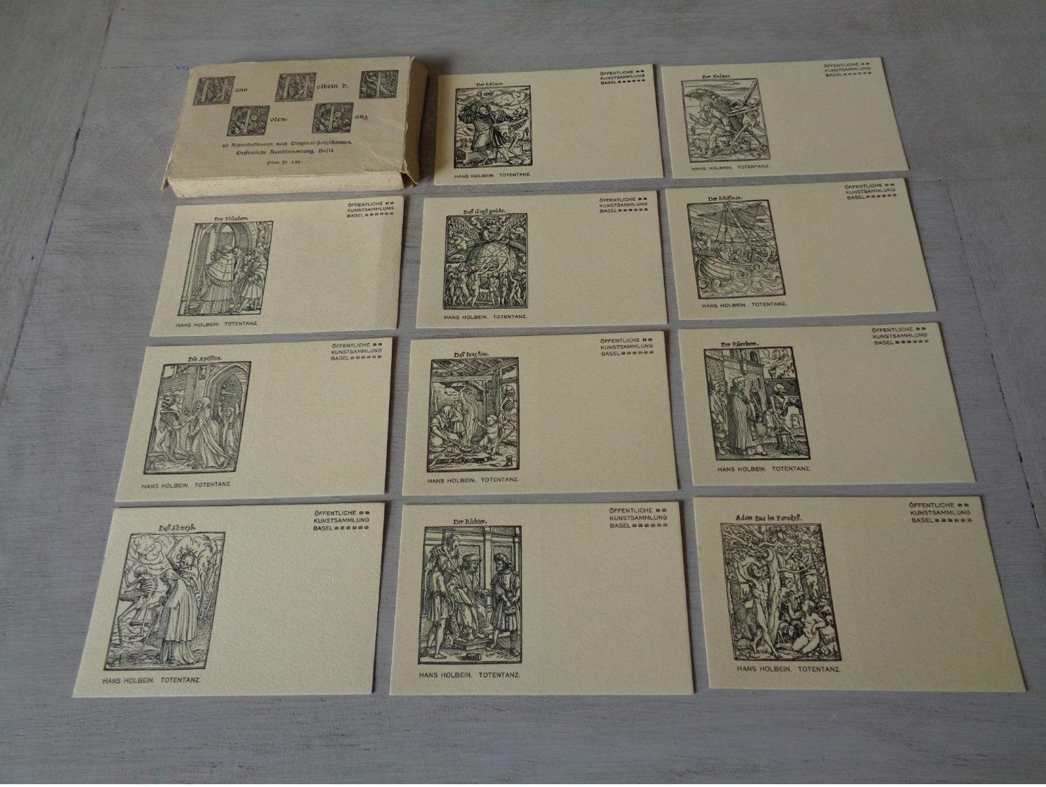 Beau Lot De 40 Cartes Postales De La " Danse Du Mort "  Totentanz ( Hans Holbein )  - Sammlung Basel - Tot  Dood - 5 - 99 Cartes