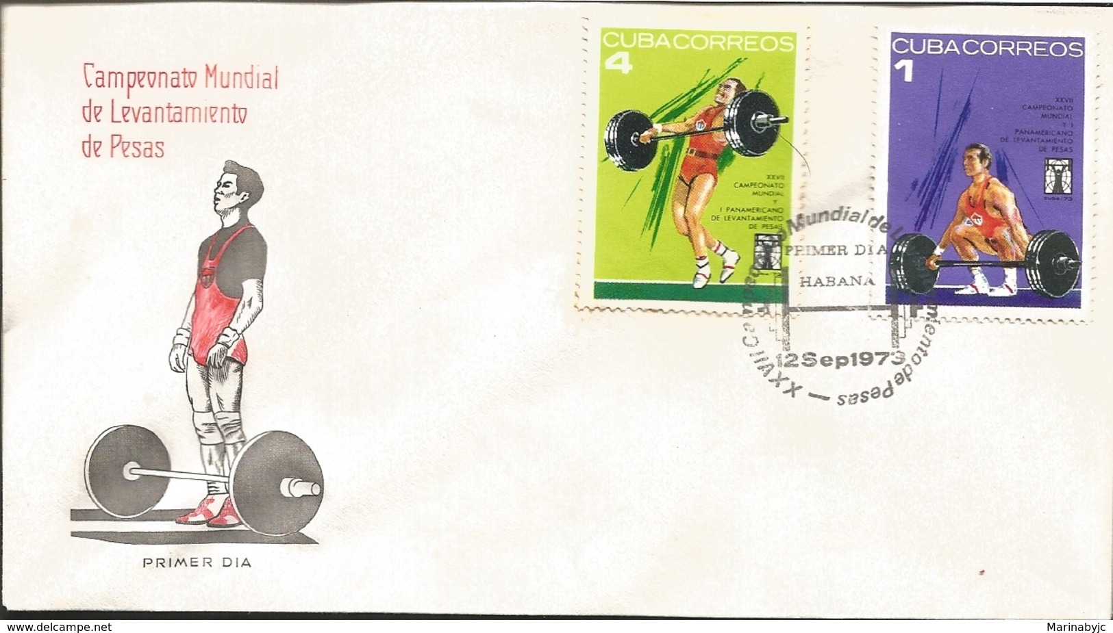 U) 1973 CARIBE,MULTIPLE WEIGHTS, FORCE, LIFTING, MAILS,FDC - Lettres & Documents