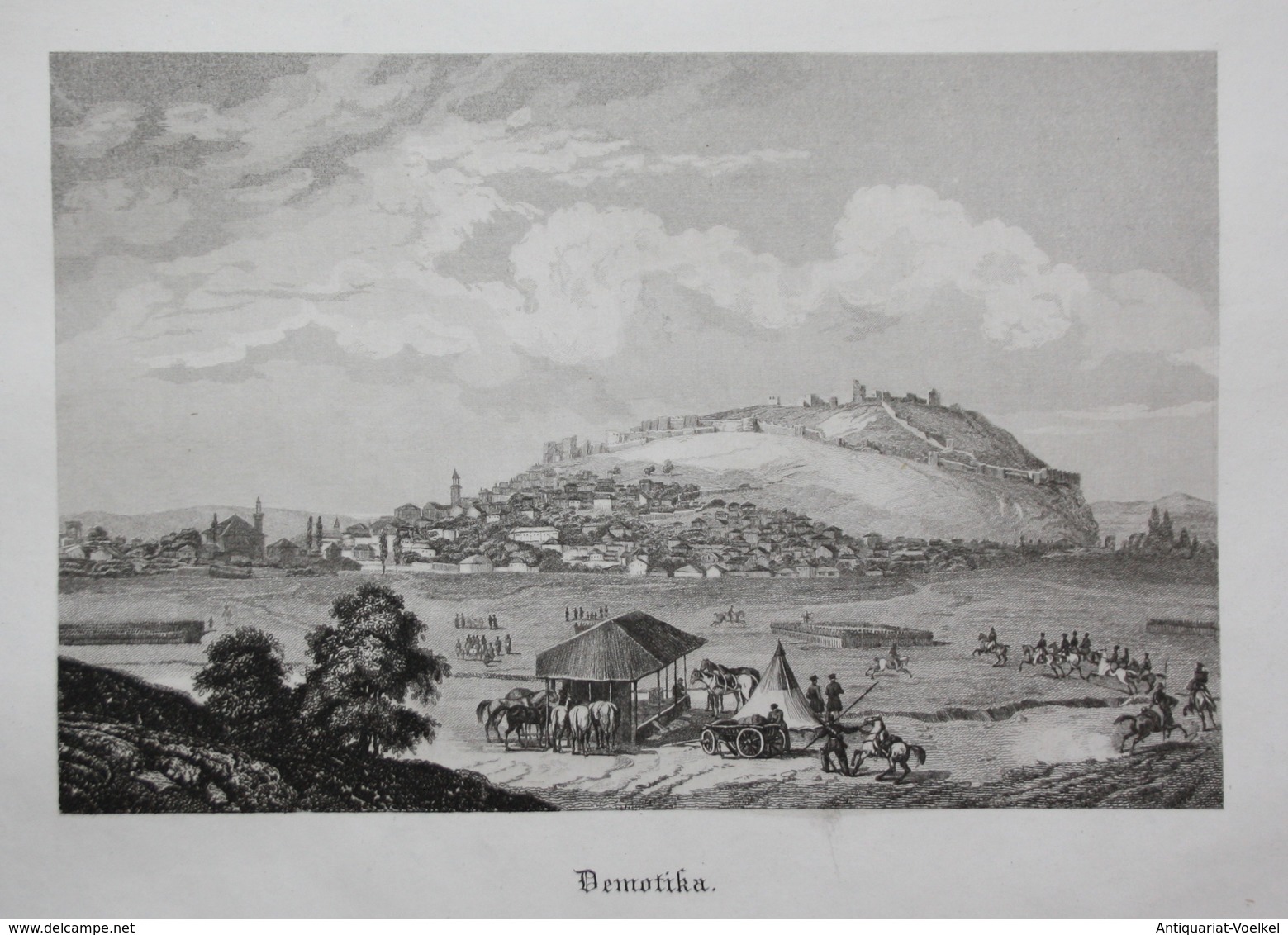 Demotika - Didymoteicho Dimetoka Dimotika Greece Griechenland Ansicht View Stahlstich Steel Engraving Antique - Stiche & Gravuren