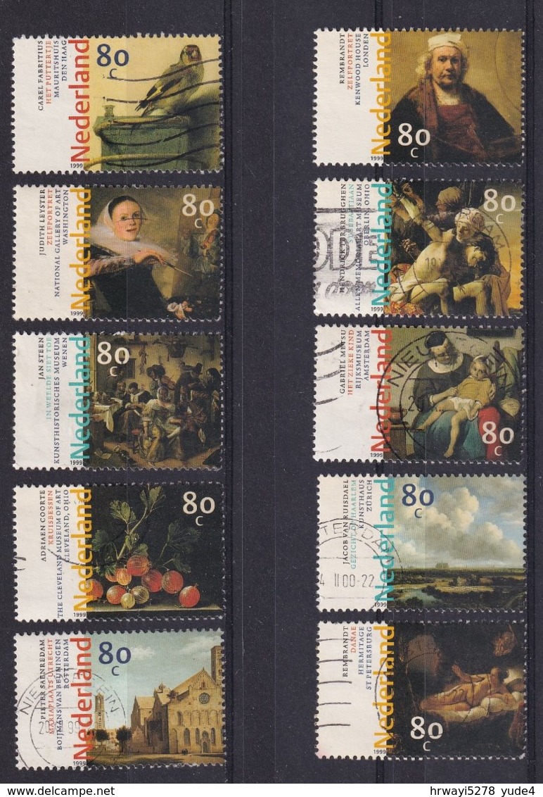 Netherlands 1999, Complete Set, Vfu. Cv 10 Euro - Gebraucht