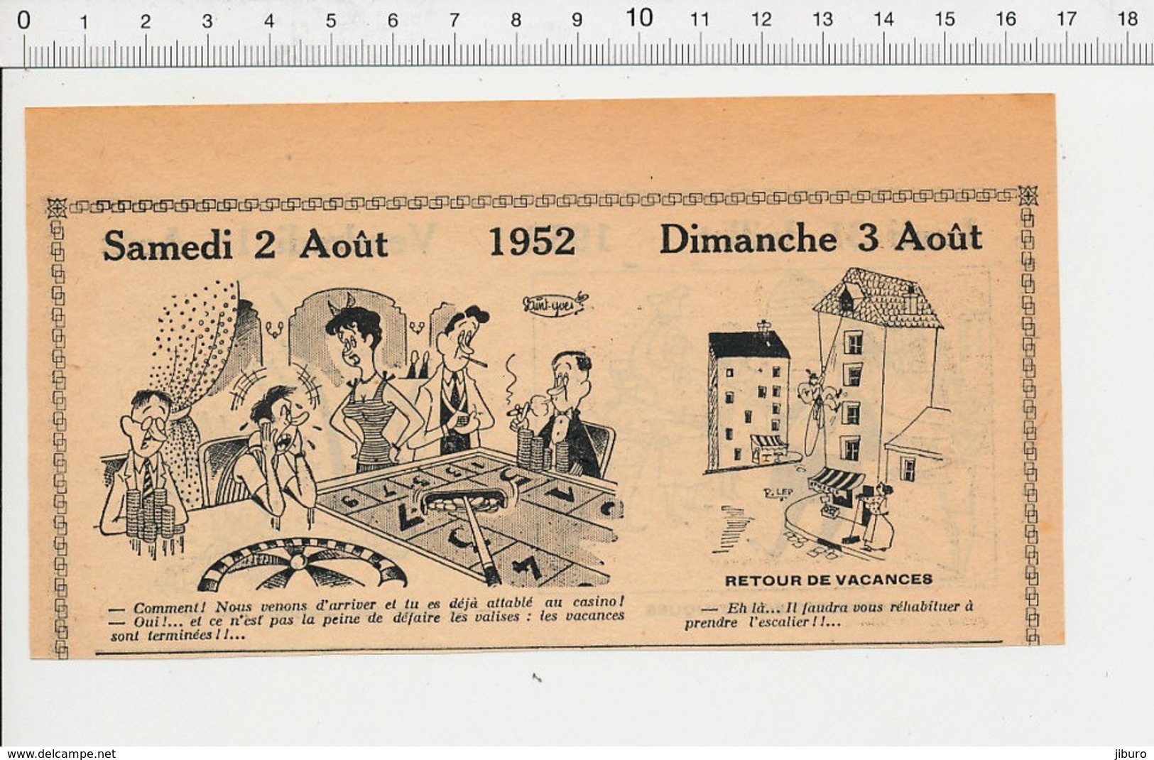 2 Scans Humour Chasse Lapin Lance-pierre Bandagisme Pourboire Grimpe Escalade Urbaine Escaliers Casino Roulette  226ZT - Non Classés