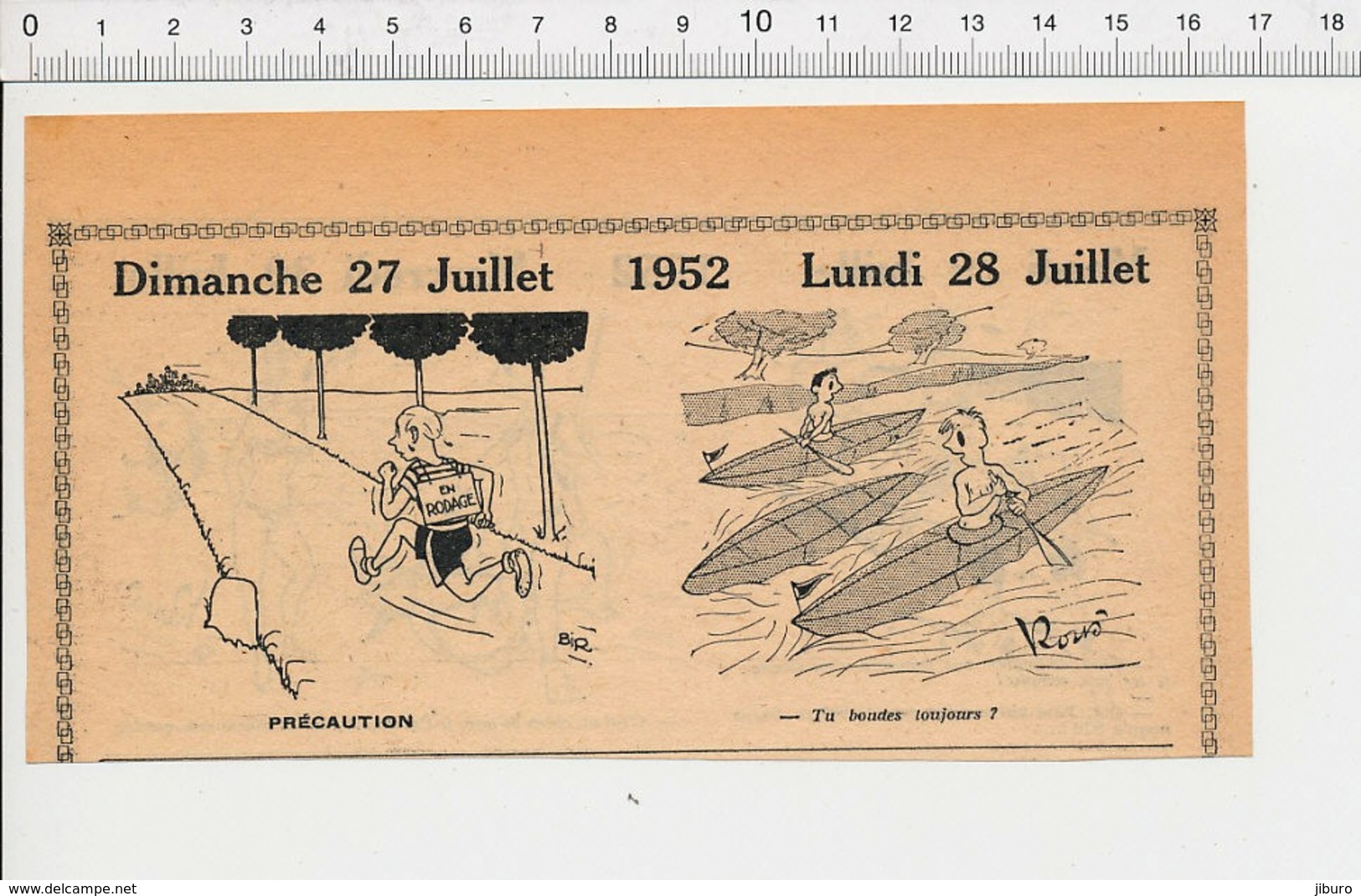 2 Scans Humour Enfants Jumeaux Chasse Sous-marine Chien De Mer Phoque Sport Kayak Course à Pied Marathon ?? 226ZT - Ohne Zuordnung