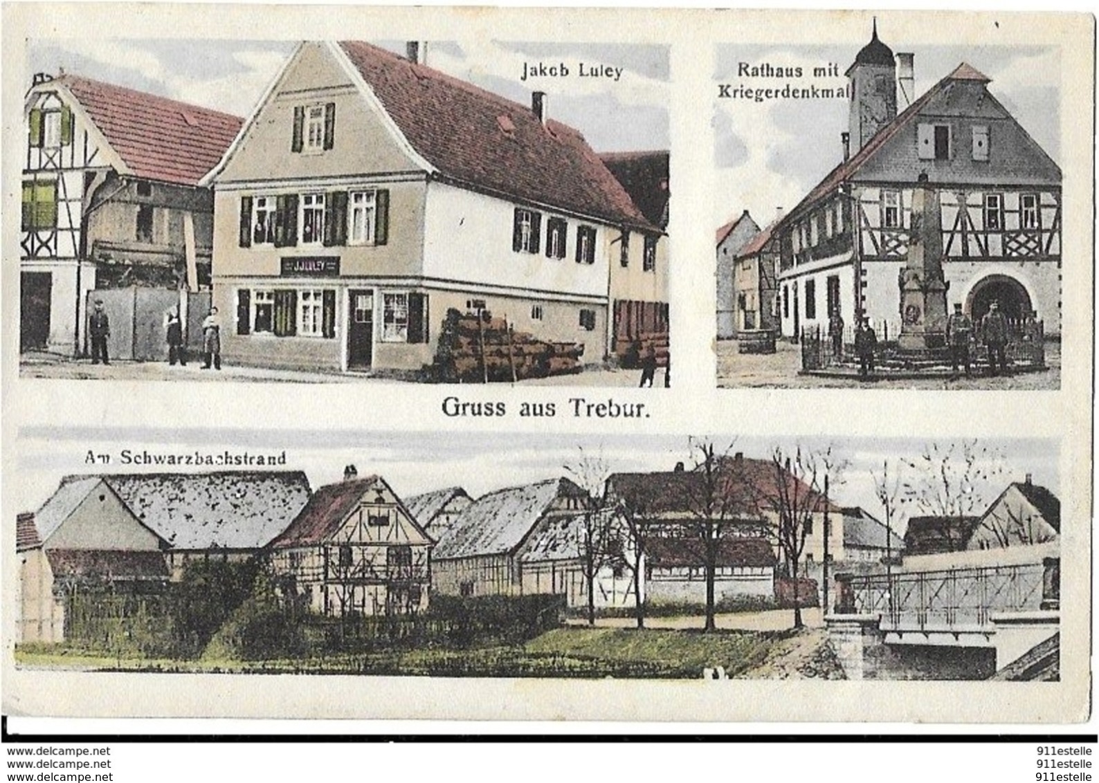 Allemagne .  TREBUR  GRUSS  AUS . 4   VUES  DE 1918 - Autres & Non Classés