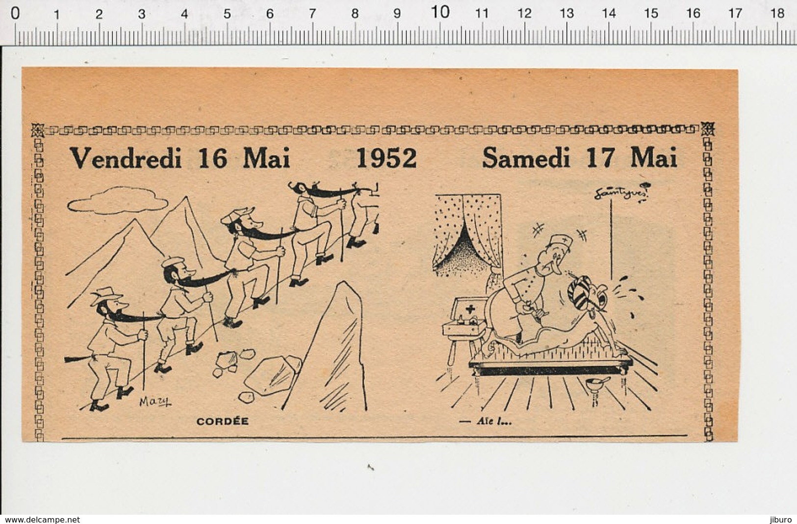 2 Scans Humour Tournage Cinéma Caméra Ancienne Phare Lighthouse Lumière Cordée Montagne Fakir Piqûre Seringue Lit 226ZT - Non Classés