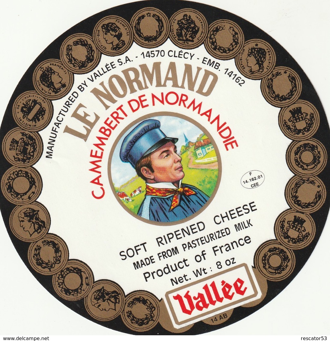 Rare étiquette De Fromage  Camembert Le Normand - Fromage