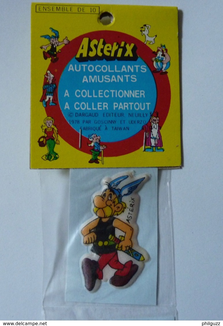 10 AUTOCOLLANTS ASTERIX DARGAUD 1978 En Bande Autocollant - Aufkleber