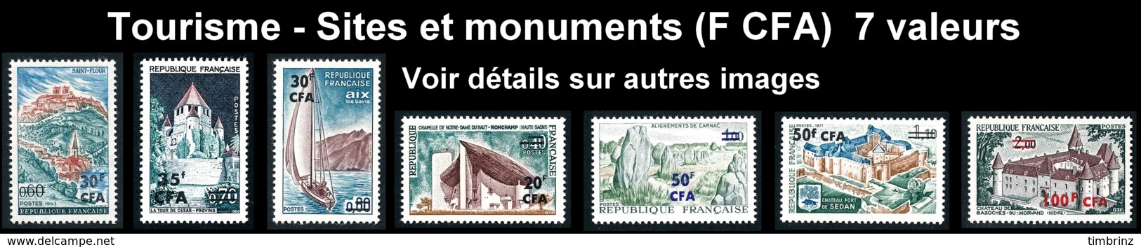 REUNION 1964-72 - Yv. 360 … 417 **   Cote= 10,80 EUR - Tourisme (7 Val.)  ..Réf.FRA29066 - Ongebruikt