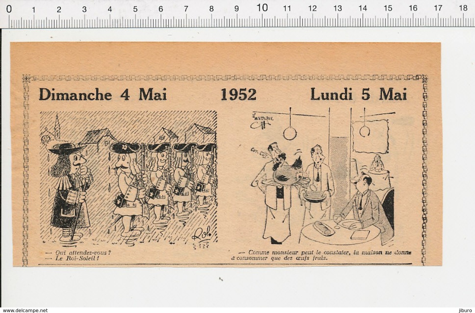 2 Scans Humour Oeufs Frais Poule Pondeuse Roi Soleil Pluie Dolmen Hommes Préhistoriques Outils Chirurgien Myopie 226ZT - Non Classés