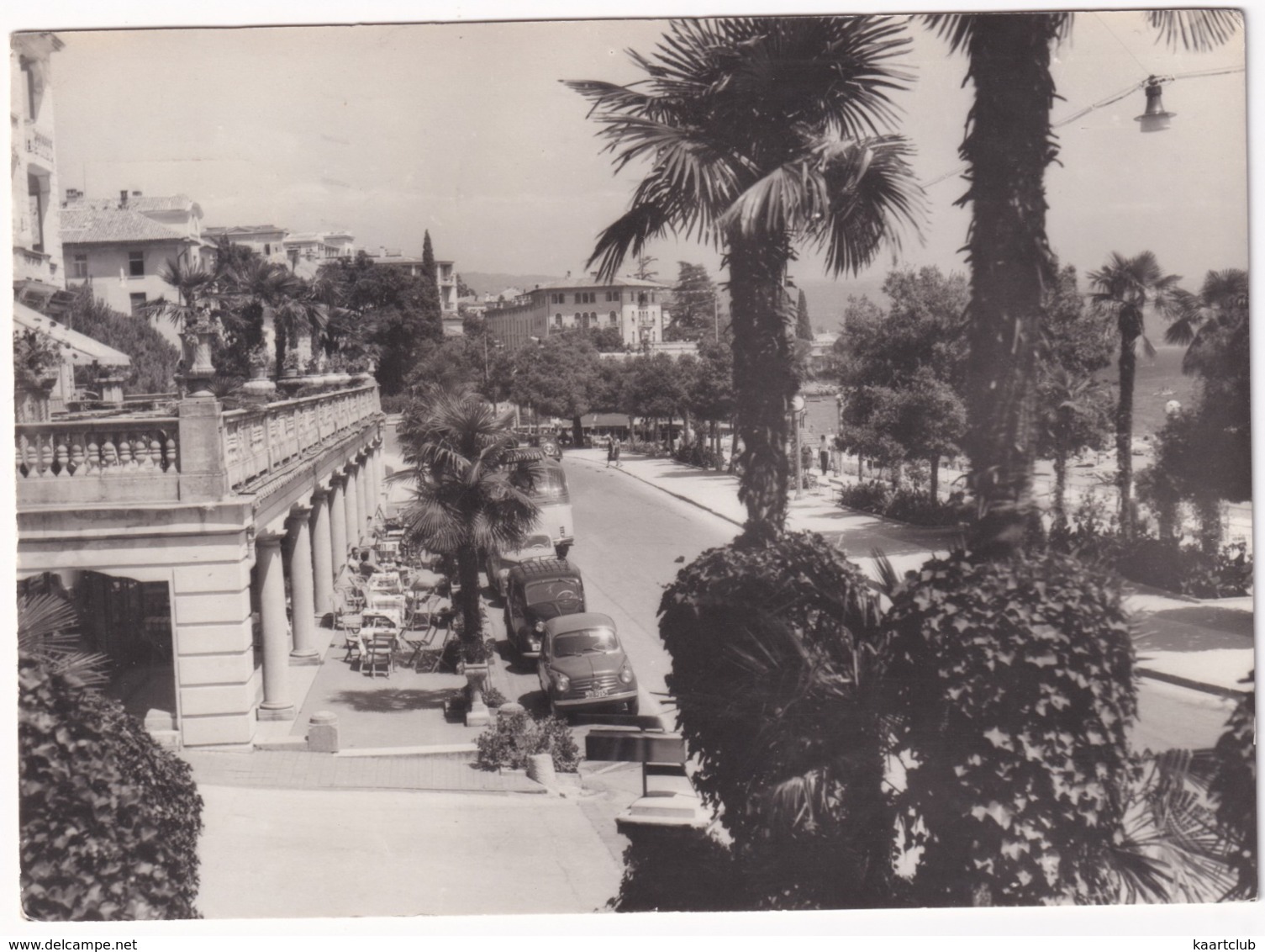 Opatija : FIAT-ZASTAVA 600, FIAT-SIMCA 8 FOURGONETTE ?,  AUTOBUS/COACH - (YU) - 1960 - Toerisme