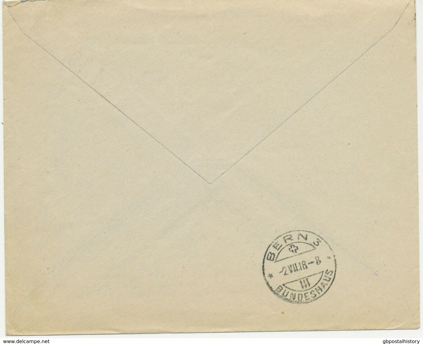SCHWEIZ "ET.MAJ.DIV. * POSTE DE CAMPAGNE * - 1" Selt. K2 Klar A. Kab.-Brief 1918 - Postmarks