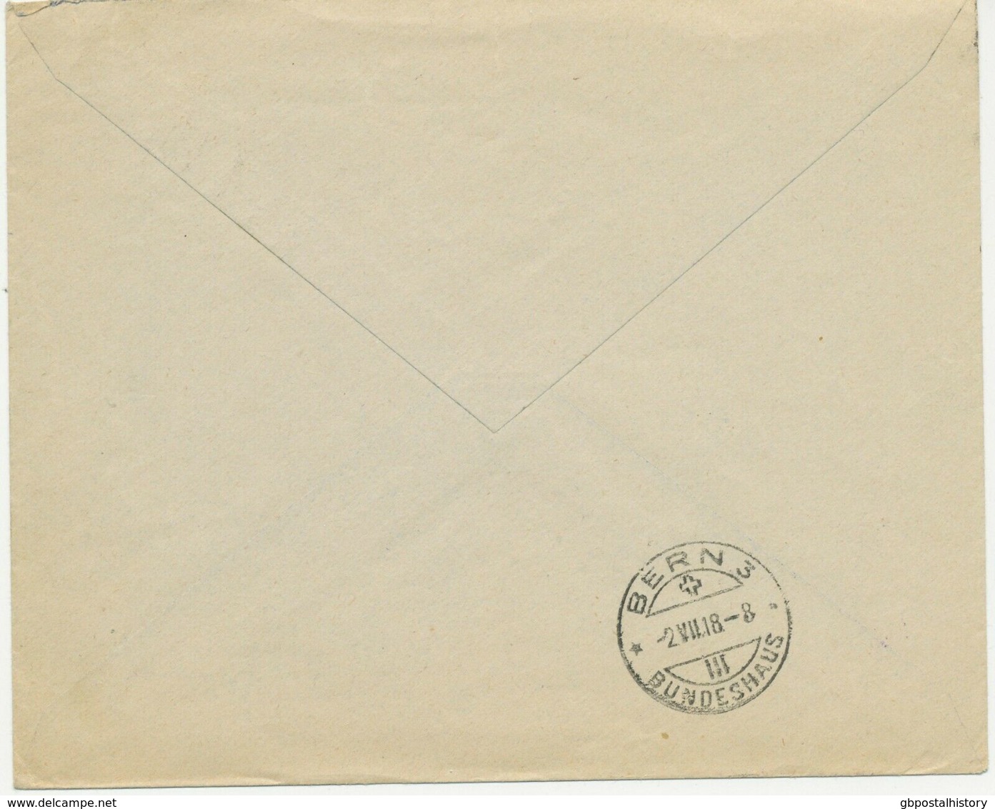 SCHWEIZ "ET.MAJ.DIV. * POSTE DE CAMPAGNE * - 1" Selt. K2 Klar A. Kab.-Brief 1918 - Poststempel