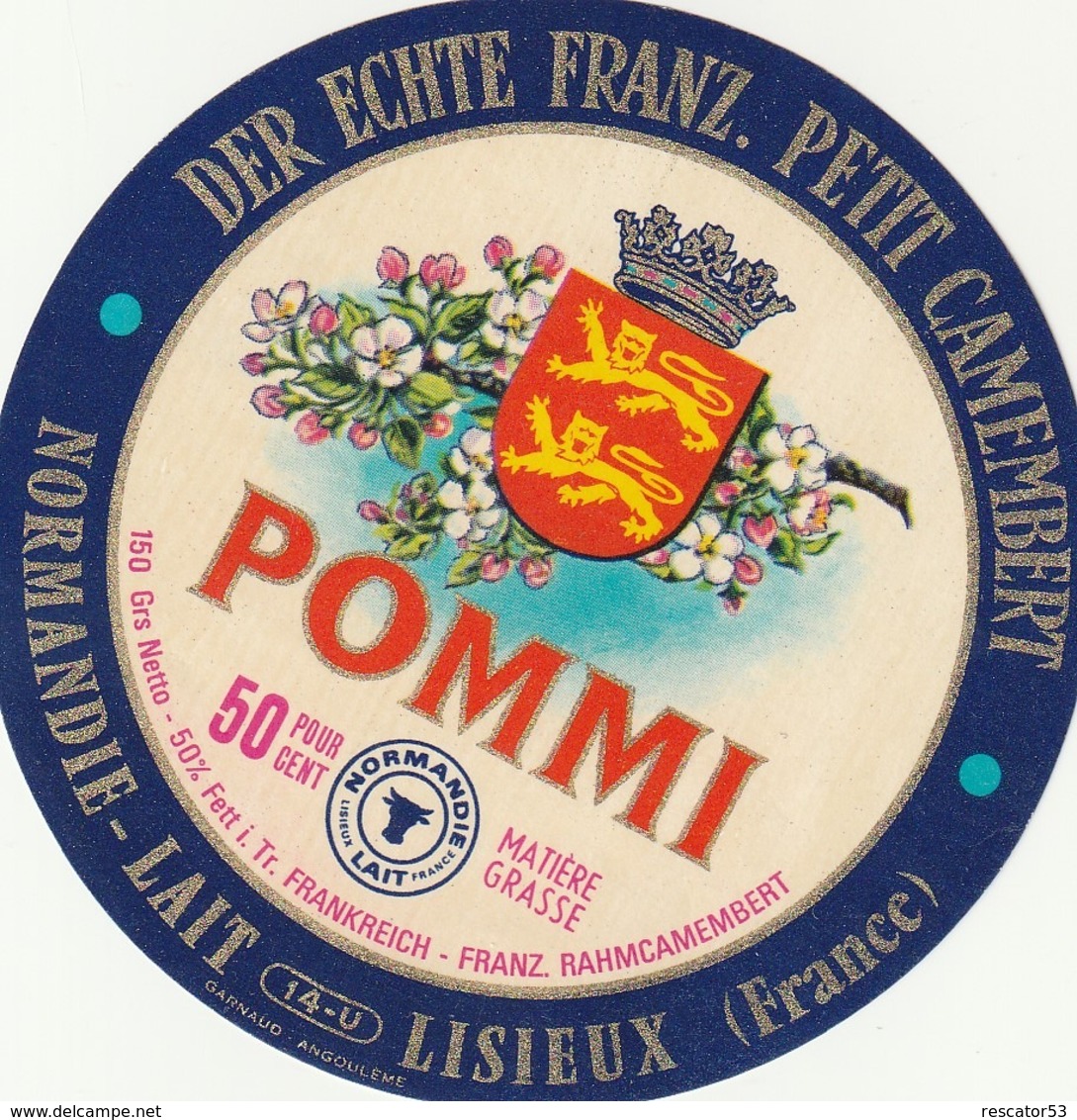 Rare étiquette De Fromage Petit Camembert Pommi - Fromage