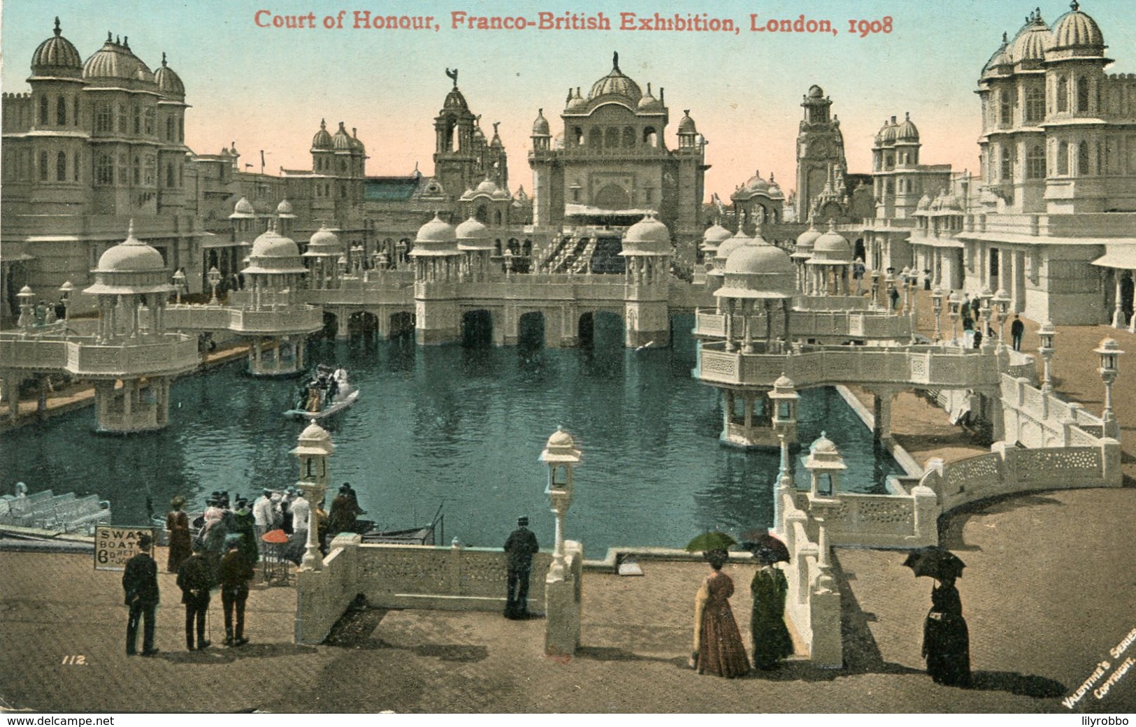 UNITED KINGDOM Franco-British Exhibition London -  Swan Boats Court Of Honour 1908 - Exhibitions