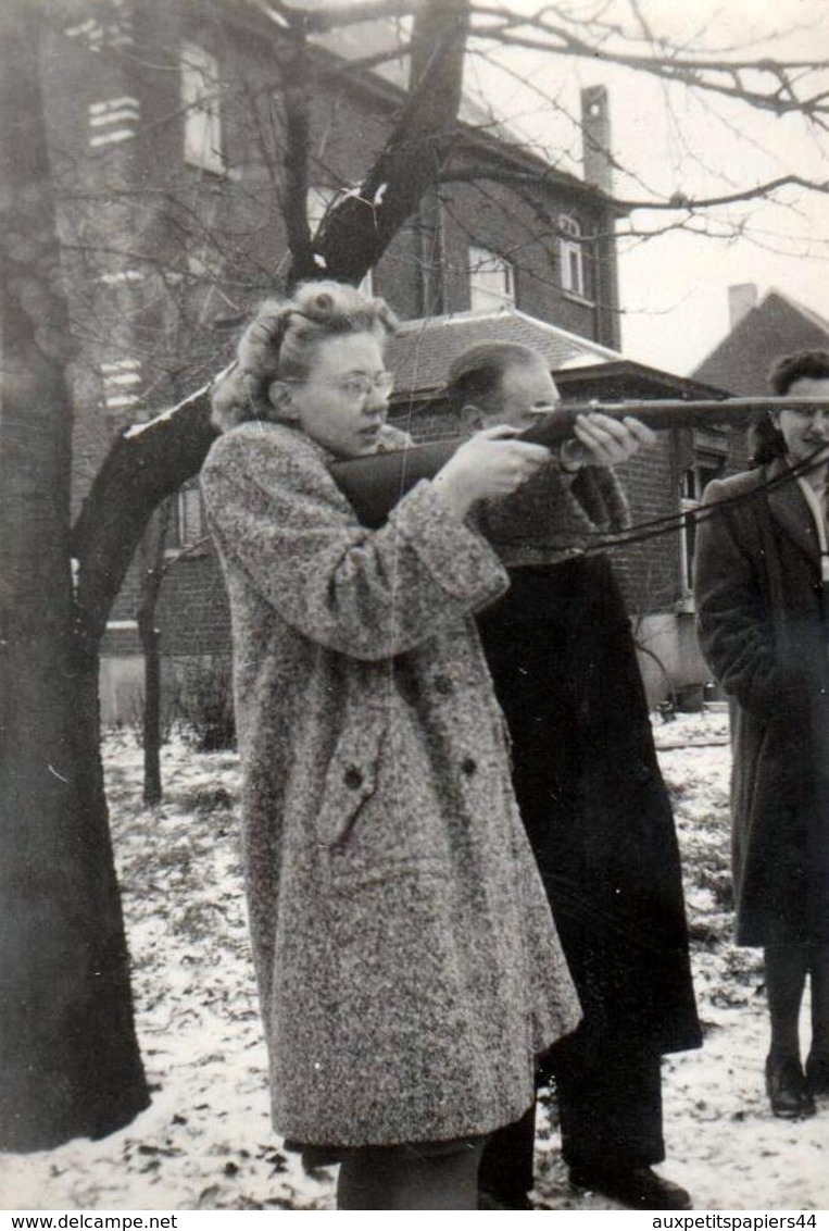 Poch. 17 Photos Originales Guerre 1939-45 Parachutage, Américains, Entrainement au Tir de Civils, Résistance, Waterloo.