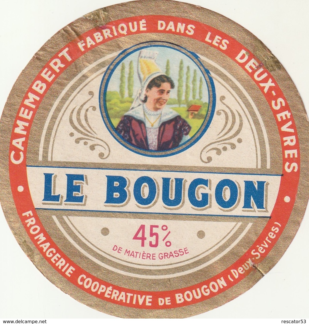 Rare étiquette De Fromage Camembert Le Bougon - Fromage