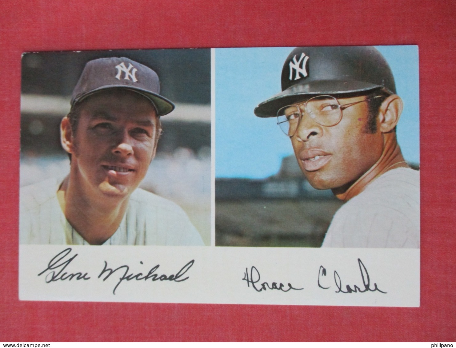 Horace Clarke & Gene Michael   1971 Clinic Schedule       NY Yankees >>ref 3632 - Baseball