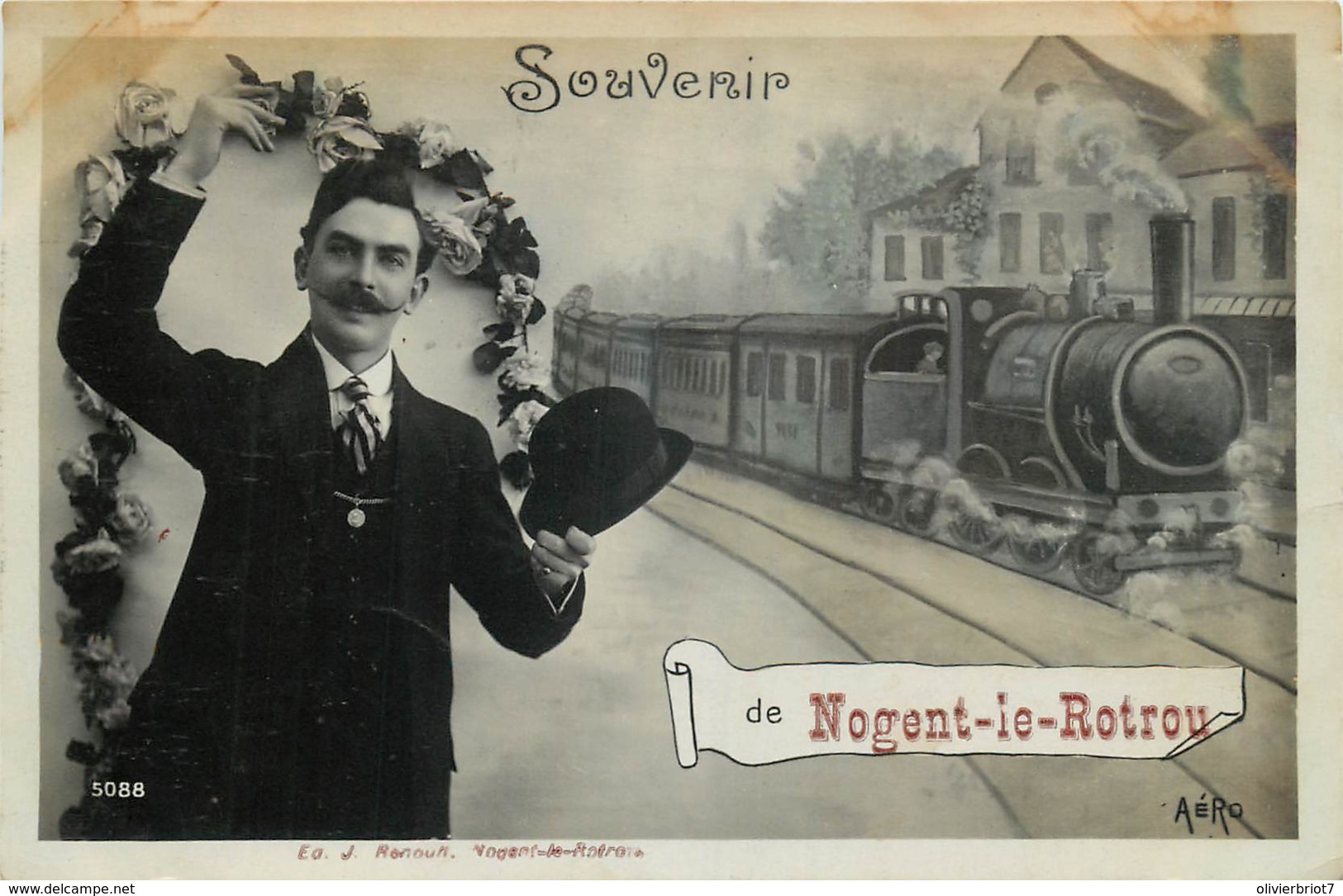 France - 28 - Fantaisie - Souvenir De Nogent-le-Rotrou - Train - Nogent Le Rotrou