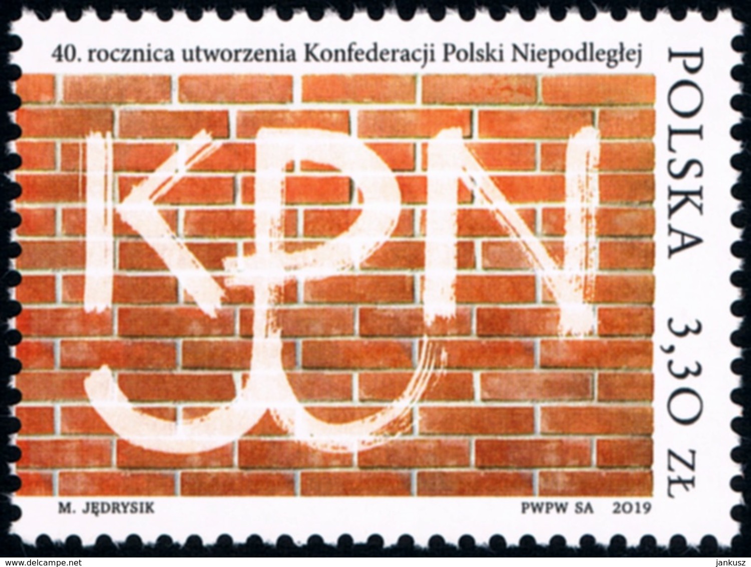 Poland 2019 Fi 5002 Mi 5152 40th Anniversary Of The Establishment Of The Confederation Of Independent Poland - Nuevos