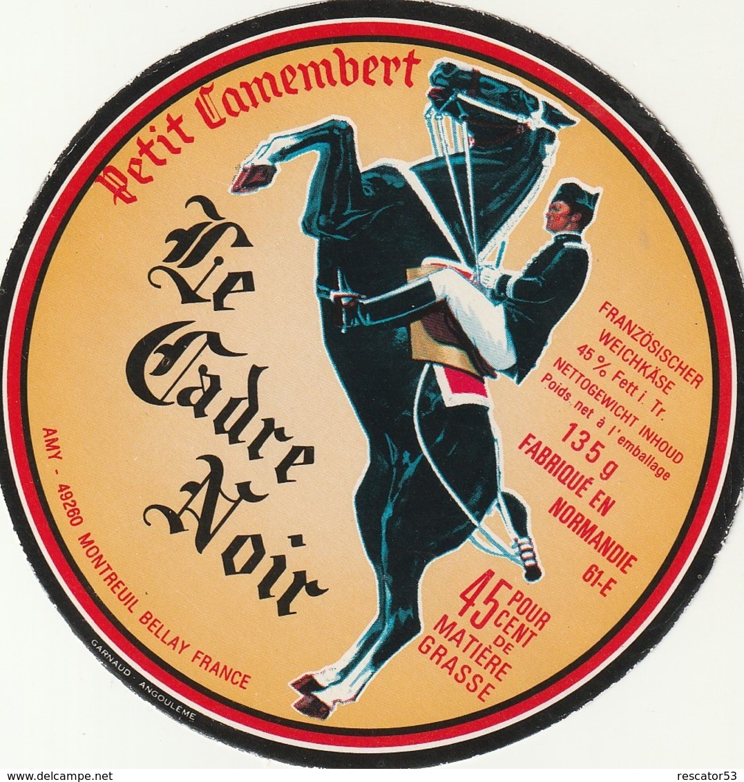 Rare étiquette De Fromage Petit Camembert Le Cadre Noir - Fromage