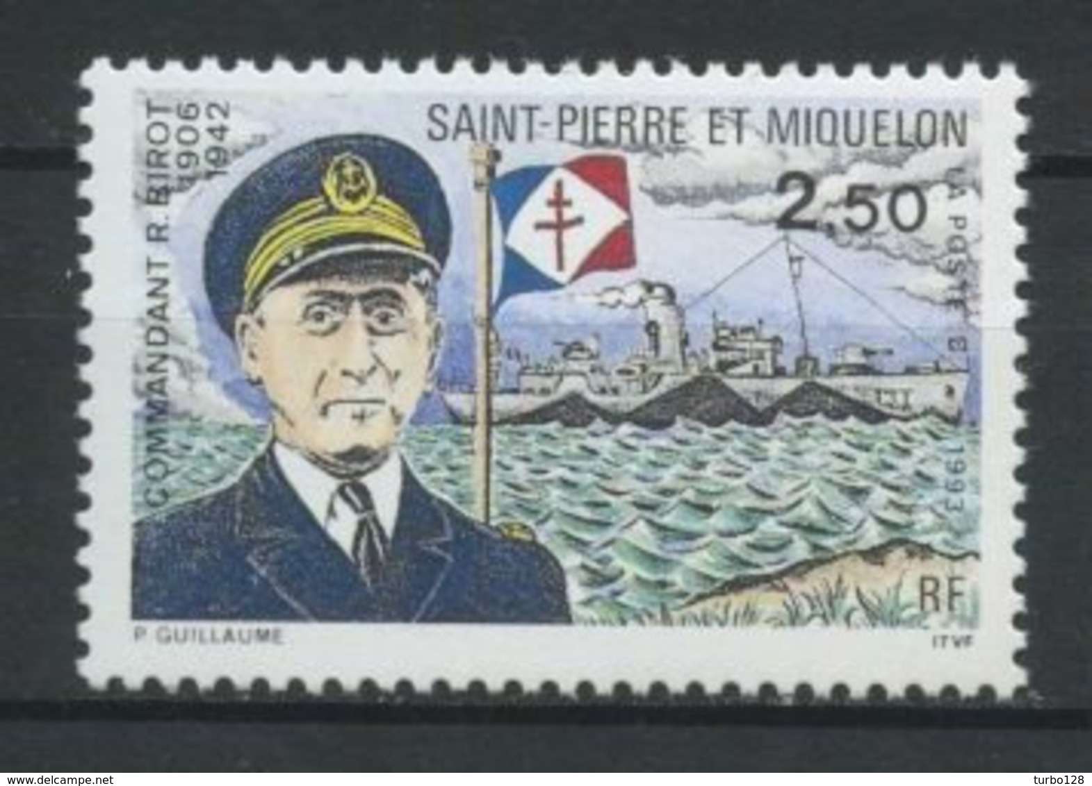 SPM MIQUELON 1993  N° 573 ** Neuf  MNH Superbe C 1.65 €  Bateaux Boats Ships Commandant BIROT - Neufs