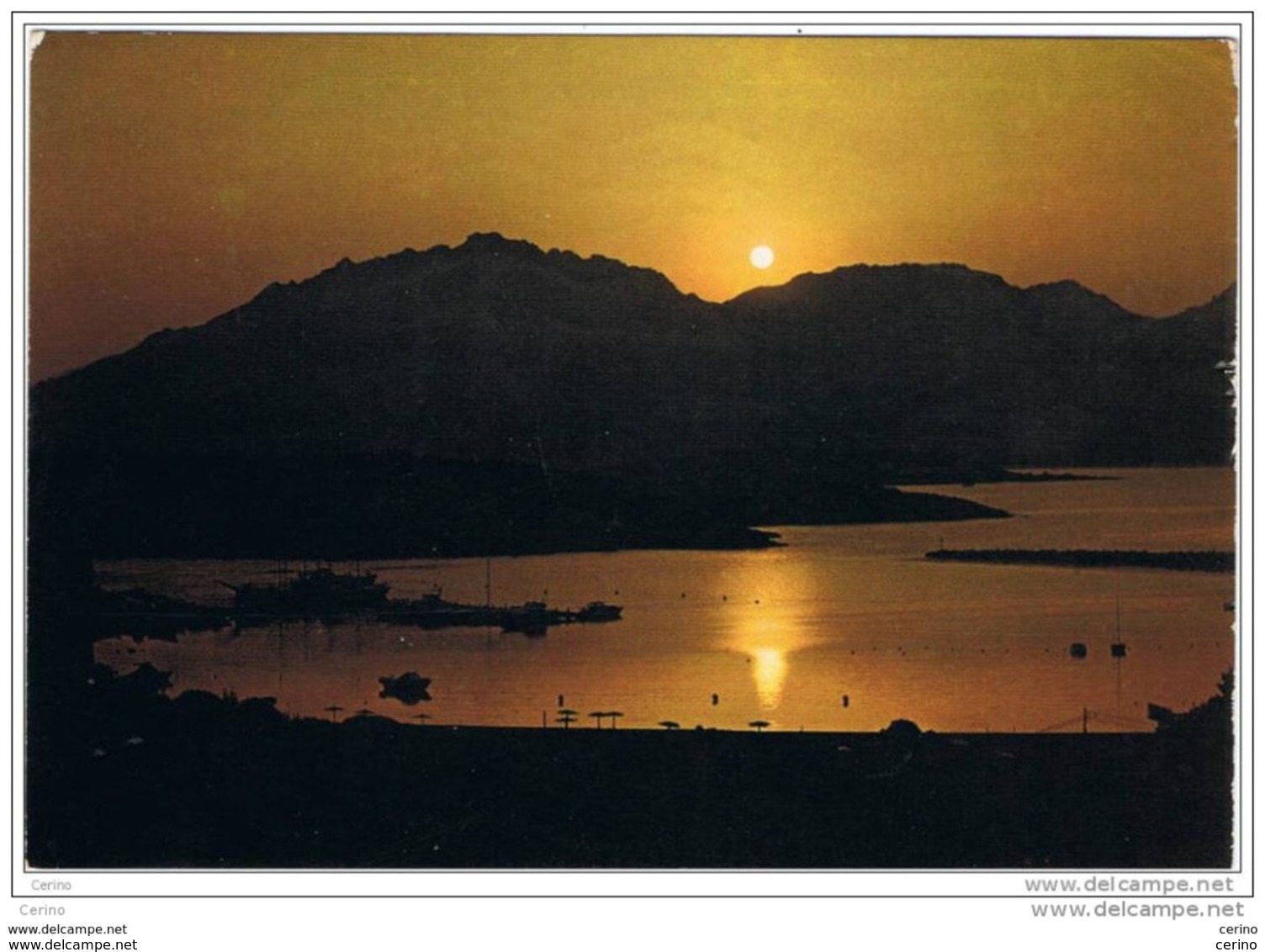 PORTO  ROTONDO ( OT):  UN  BEL  TRAMONTO  SUL  MARE  -  FG - Controluce