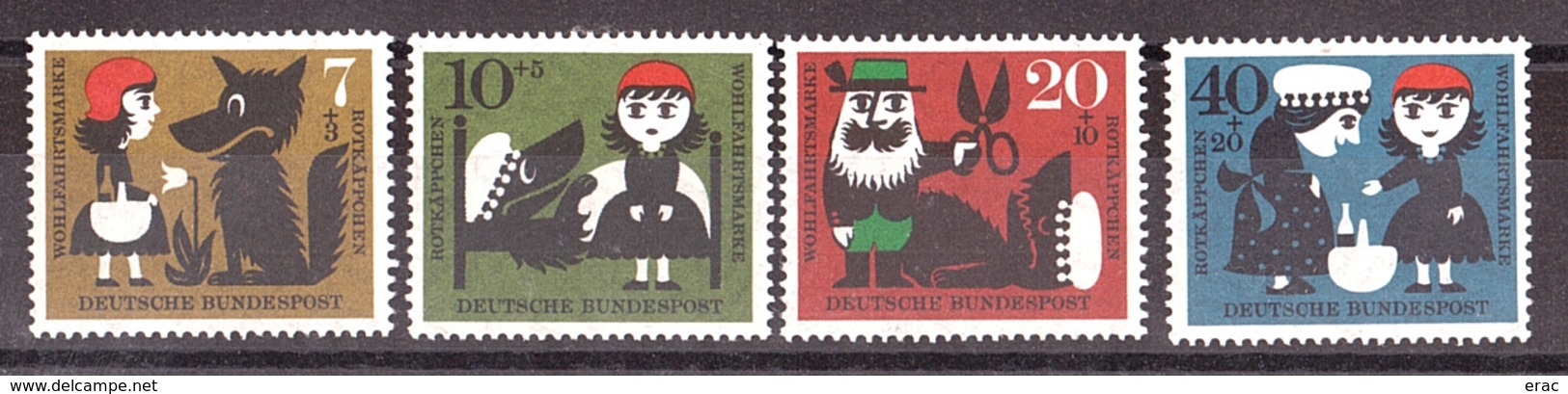 Allemagne - 1960 - N° 213 à 216 - Neufs ** - Petit Chaperon Rouge - Ongebruikt