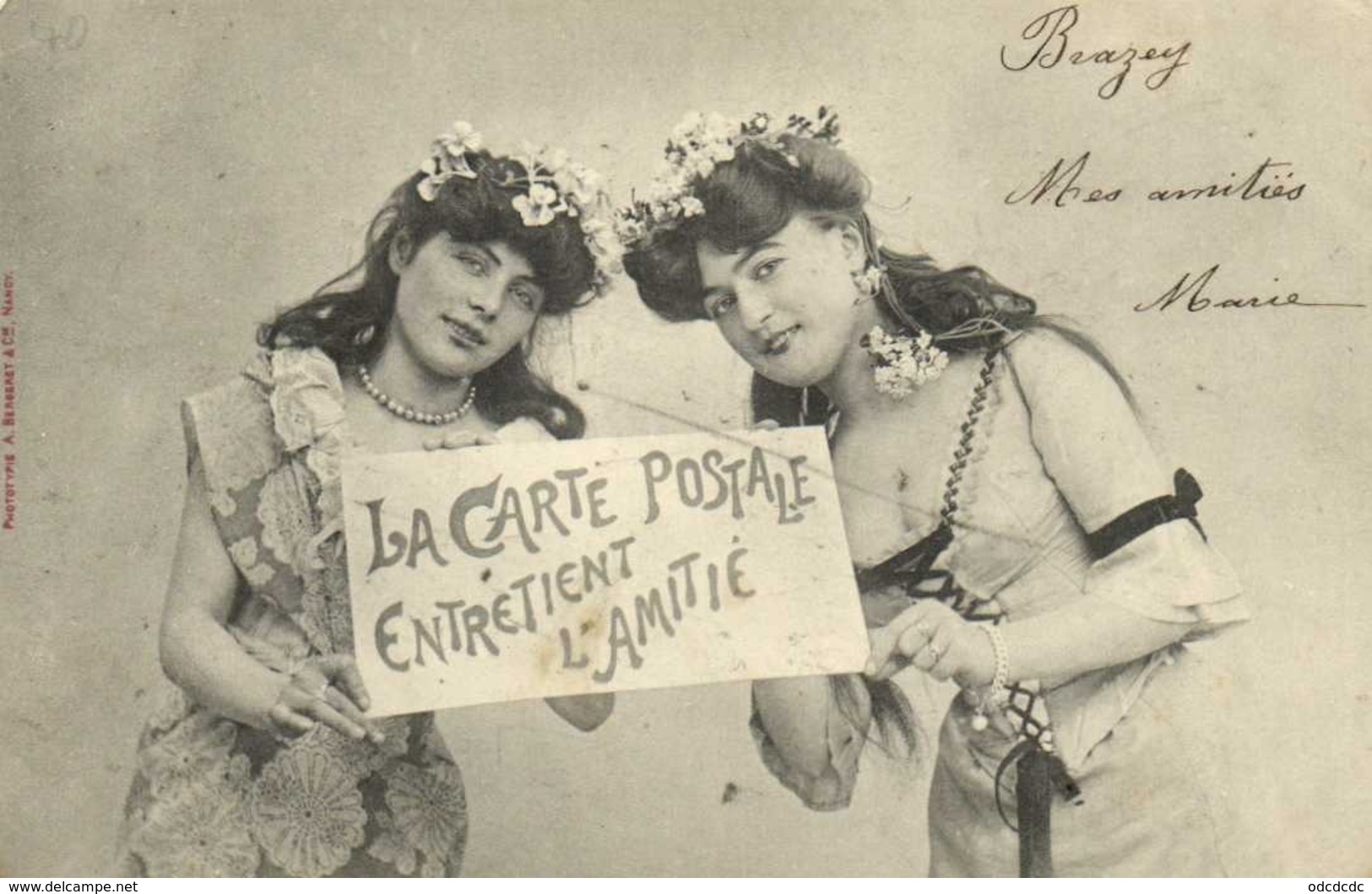 Bergeret Jeunes Femmes La Carte Postale Entretient L'Amitié RV - Women