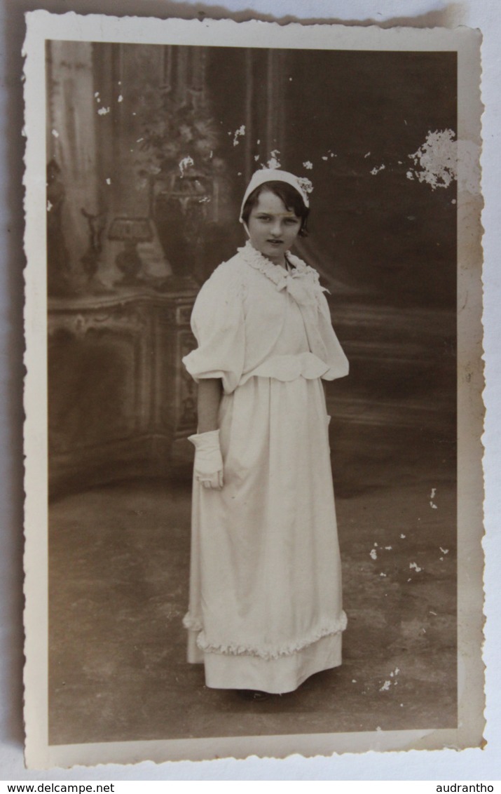 Carte Photo Portrait Jeune Fille Communiante Photographe Lamballe Cossard Photo Moderne - Personnes Anonymes