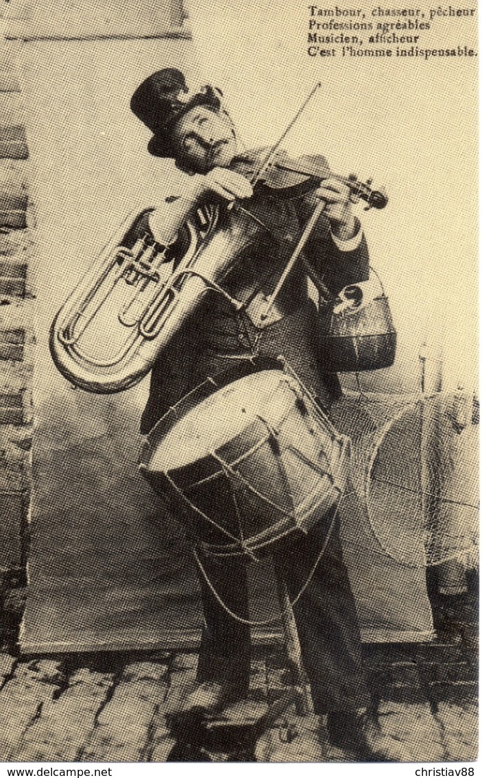 Tambour Chasseur Pêcheur, Professions Agréables - Ré-édition Cecodi (3) - Musique Et Musiciens