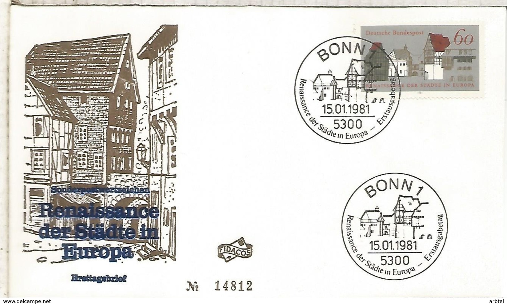 ALEMANIA FDC BONN 1981 EUROPA CEPT 1981 - 1981