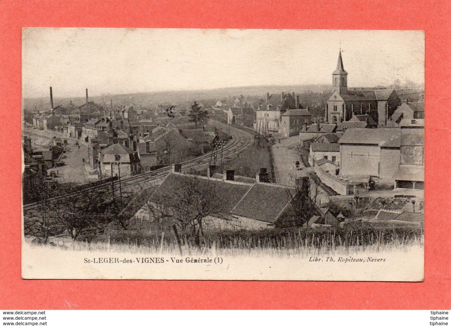 SAINT-LEGER-DES-VIGNES DECIZE LIGNE DE CHEMIN DE FER EGLISE An: 1915 Etat: TB Edit: Ropinau - Autres & Non Classés