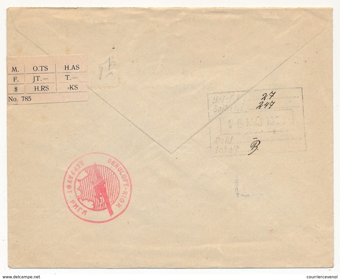 LETTONIE - Semi-postaux "Kara Invalidiem" Sur Enveloppe Avion - RIGA 1928 - Latvia