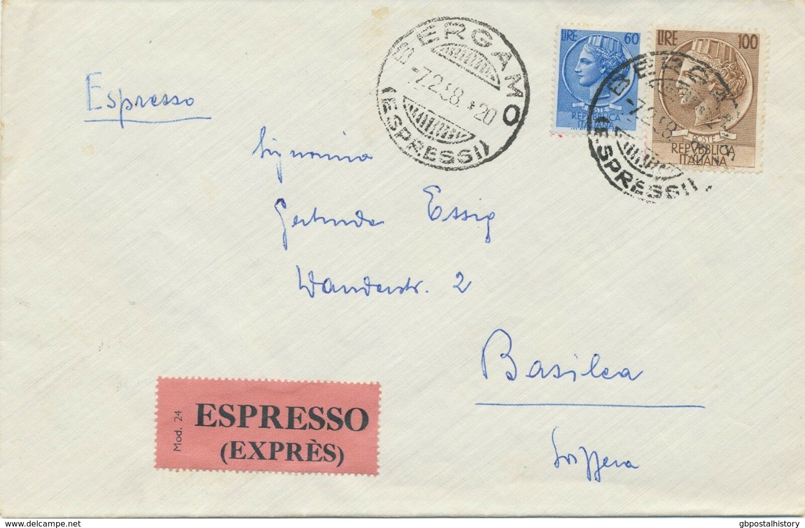 ITALY 1957/77 7 Different Superb ESPRESSO-covers (Express Covers) All Foreign - Posta Espressa/pneumatica