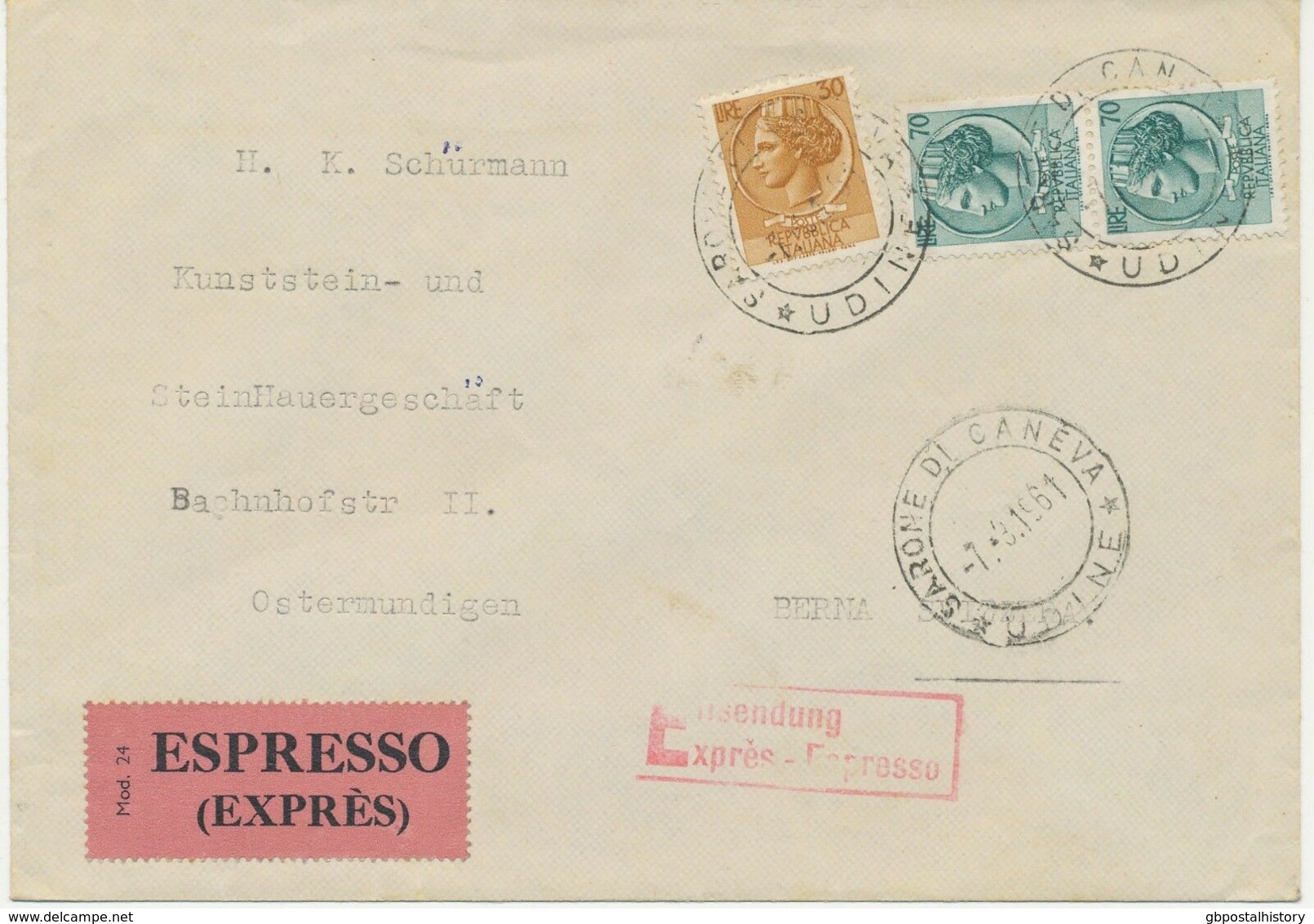 ITALY 1957/77 7 different superb ESPRESSO-covers (Express covers) all foreign