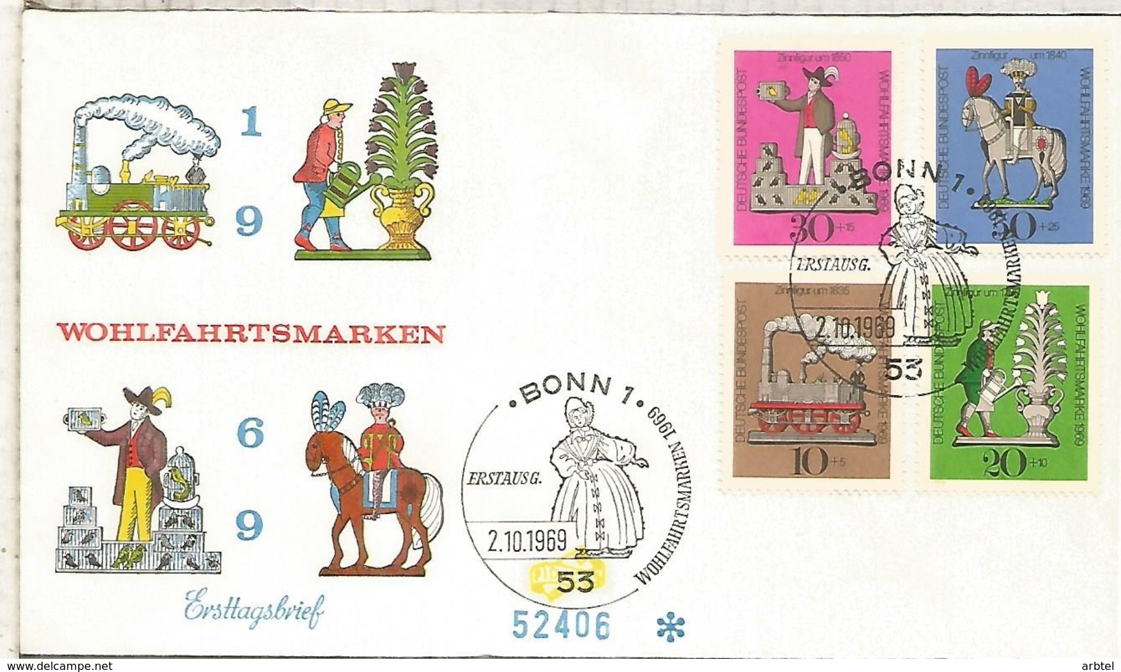 ALEMANIA FDC BONN 1969 ARTESANIA VELETAS METEOROLOGIA - Clima & Meteorología