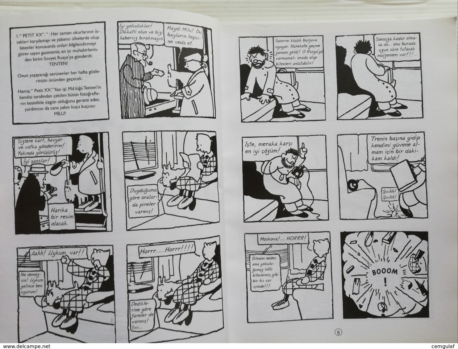Tintin  TURKISH EDITION/ Adventures Of TINTIN " TENTEN IN RUSSIA" - Fumetti & Mangas (altri Lingue)