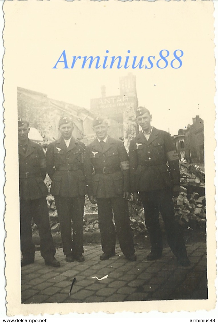 Campagne De France 1940 - Amiens - Peinture Publicitaire "Antar L'huile De France" - Westfeldzug - Wehrmacht - Luftwaffe - Guerre, Militaire
