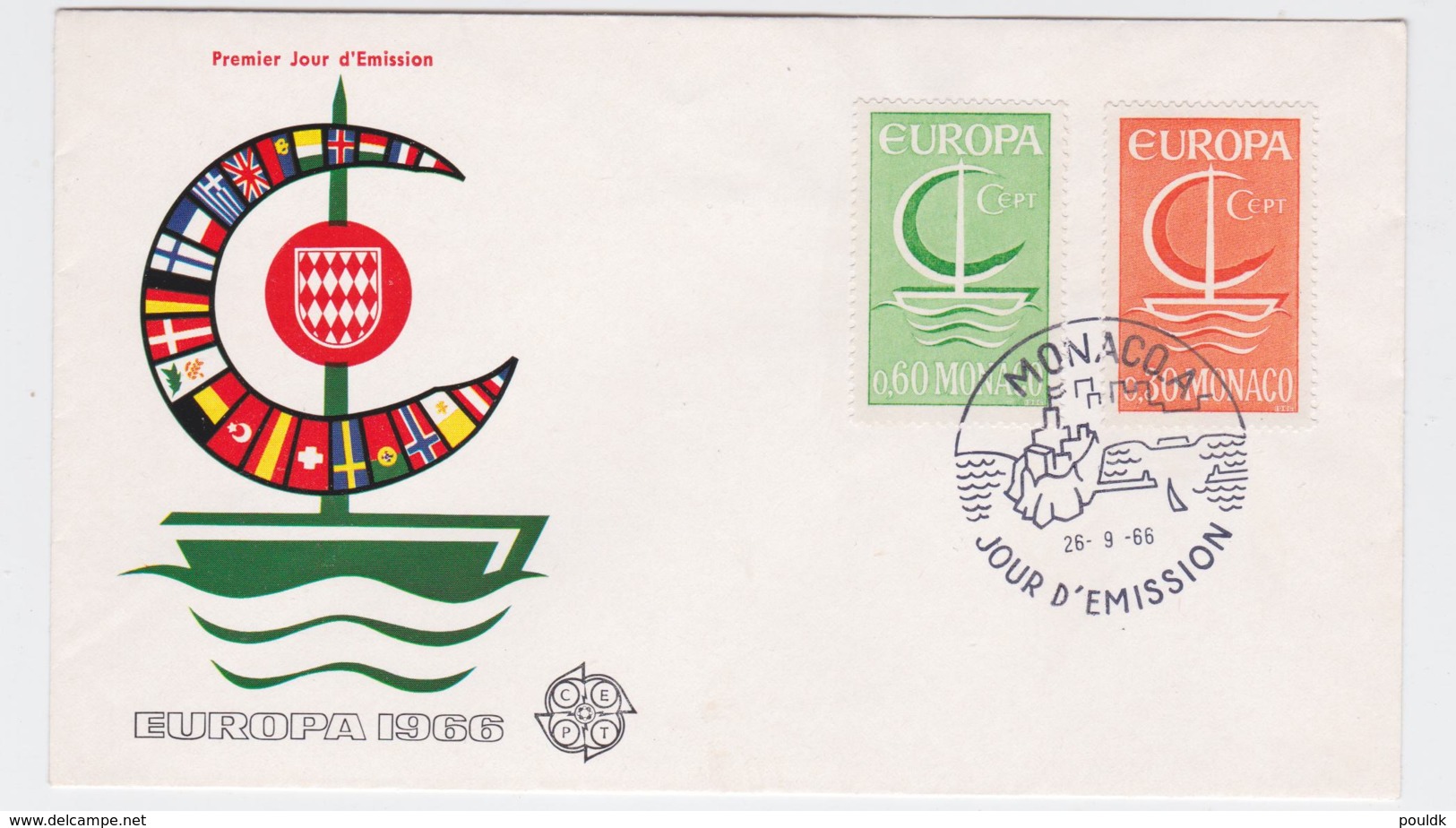 Monaco 1966 FDC Europa CEPT (G102-44) - 1966