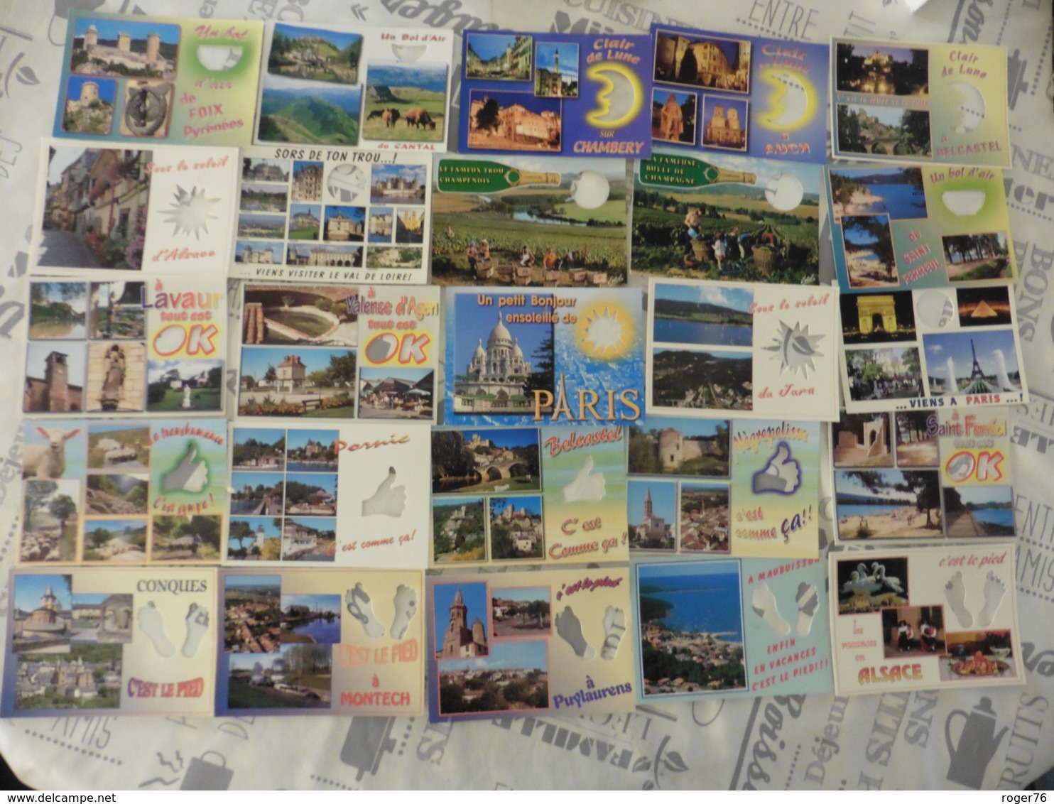 LOT  DE 240    CARTES  POSTALES  NEUVES  AVEC  UN  TROU - 100 - 499 Postkaarten