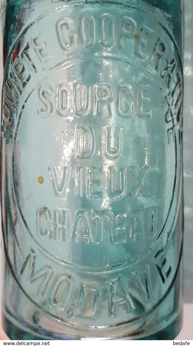 RARE BOUTEILLE À BILLE POUR LA SOURCE DU VIEUX CHÂTEAU À MODAVE - Soda