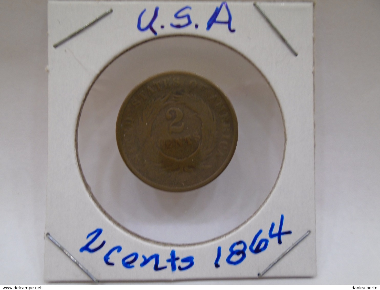 U.S.A., 2 Cents 1864,Beautiful, Circulate, Brilliant, XF, I Do Not Its Authenticity, I Am Not From THERE. XF - Collections