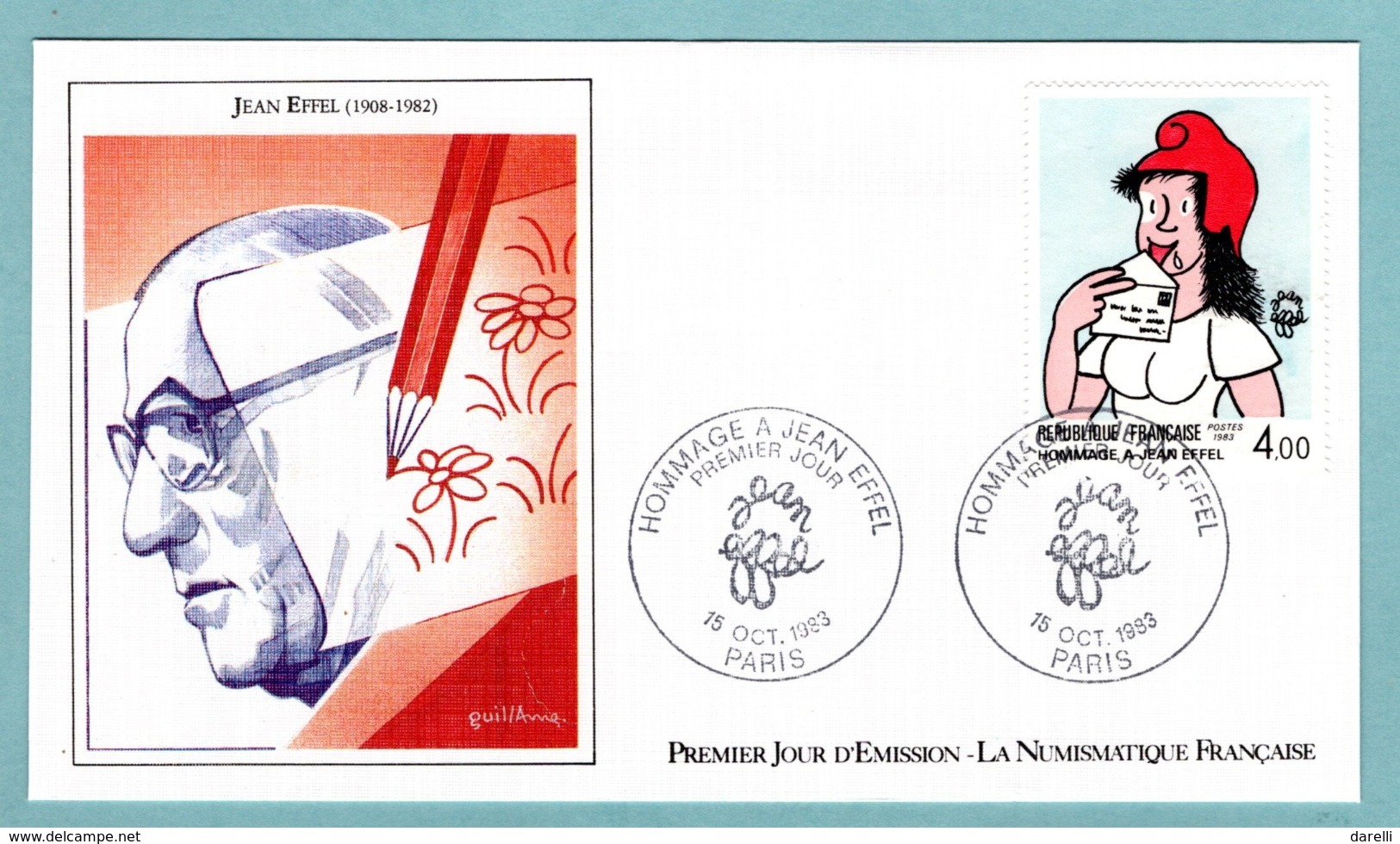 FDC France 1983 : Hommage à Jean Effel  - YT 2291 - Paris - 1980-1989